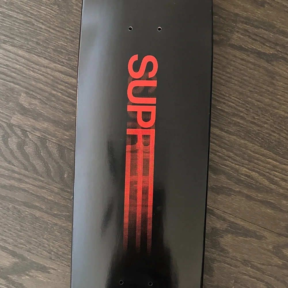 Supreme Black Skateboard with Red Logo - Picture 2 of 5